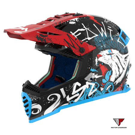 Capacete LS2 MX437 Fast II Mini Starmaw - Preto / Azul