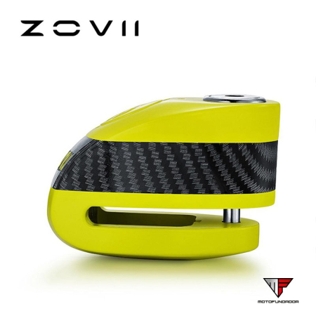 Cadeado de Disco com Alarme ZOVII Amarelo Fluo