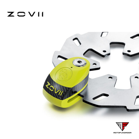 Cadeado de Disco com Alarme ZOVII Amarelo Fluo