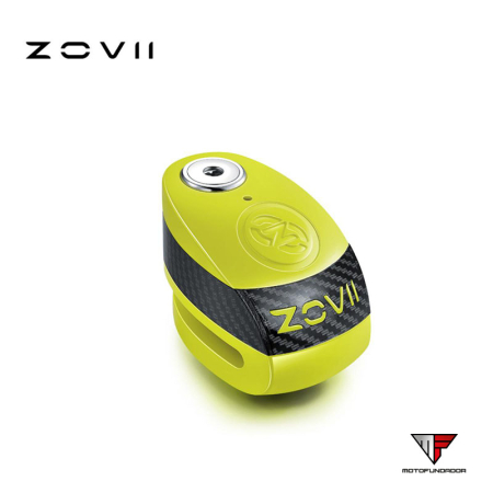 Cadeado de Disco com Alarme ZOVII Amarelo Fluo