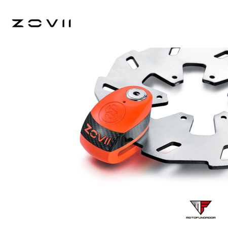 Cadeado de Disco com Alarme ZOVII Laranja Fluor