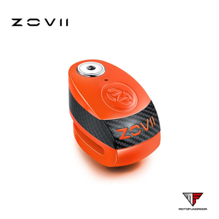 Cadeado de Disco com Alarme ZOVII Laranja Fluor