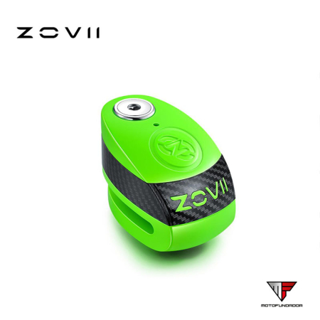 Cadeado de Disco com Alarme ZOVII Verde Fluo